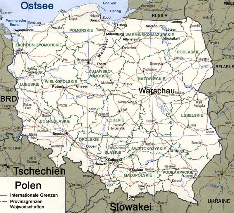 Polen Karte - Polen Attraktion Karte - Polen-Sehenswürdigkeiten Karte